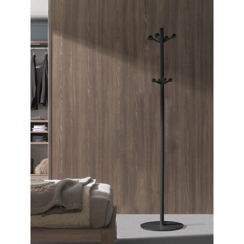 Shellenberger Solid Wood Coat Rack, Black