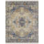 Tapis taupe / bleu à motif abstrait Dovidio-370832932