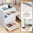 Nightstand With LED Lights & Power Outlet & Fingerprint Lock-2092640829