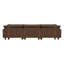 Canapé modulaire en cuir véritable 5 pièces l 126,8 po Solena-1880937023