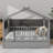 Wooden House Bed with Trundle-126131859-101824682