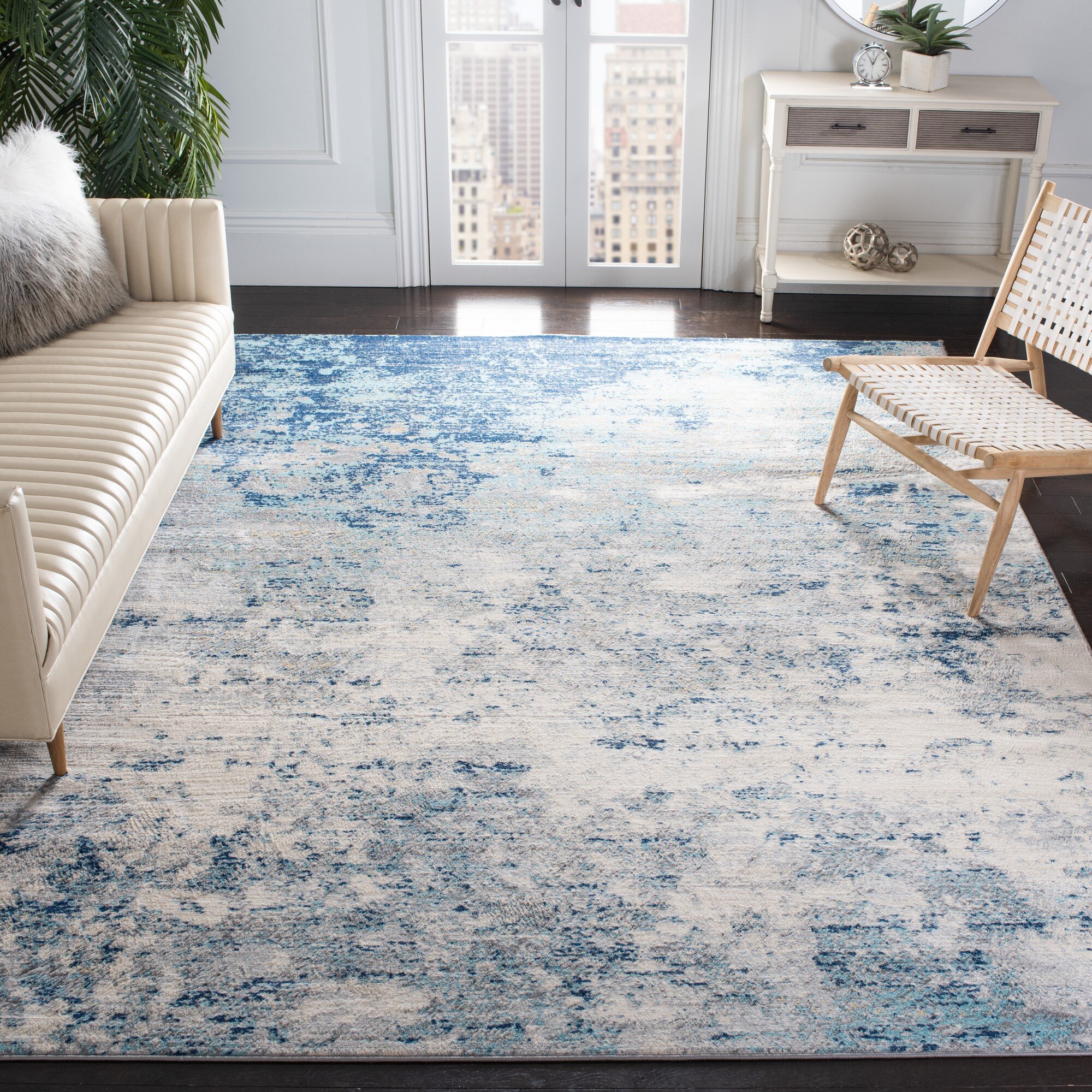 Quentisha Abstract Power Loom Polypropylene Area Rug in Gray 17 Stories Rug Size: Rectangle 2'8 x 4'11