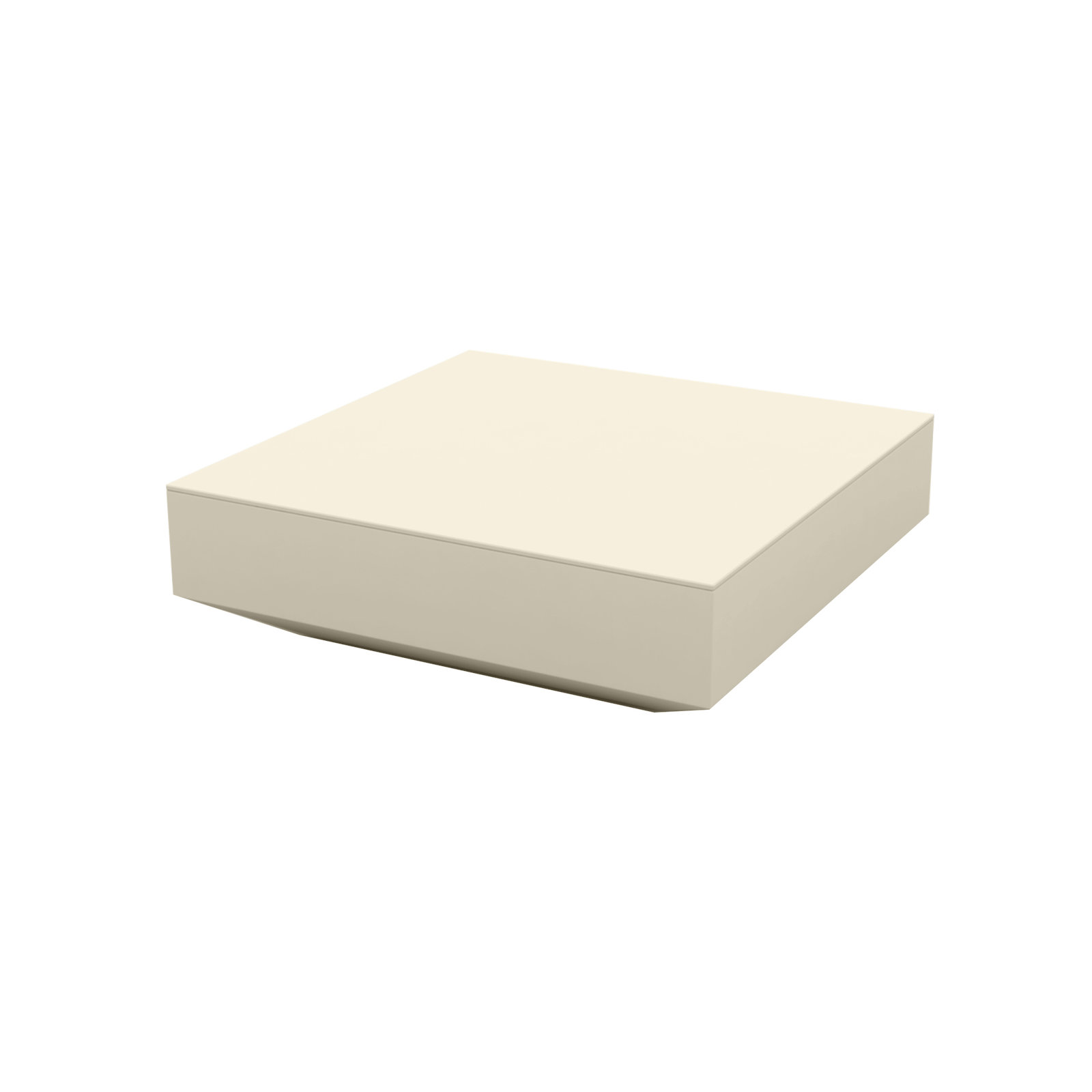 Vela Resin Coffee Table, 39.75" W x 39.75" L x 11.75" H, Ecru