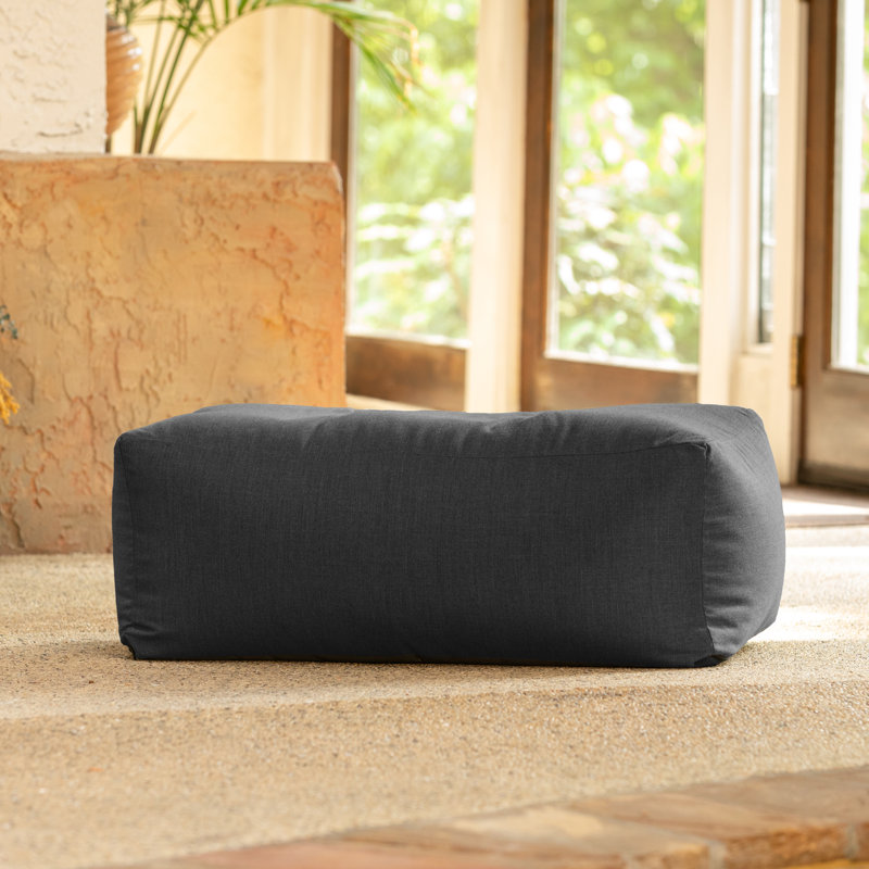 Repose-pieds d'extérieur avec coussin Sunbrella® Charolotte, Gris anthracite