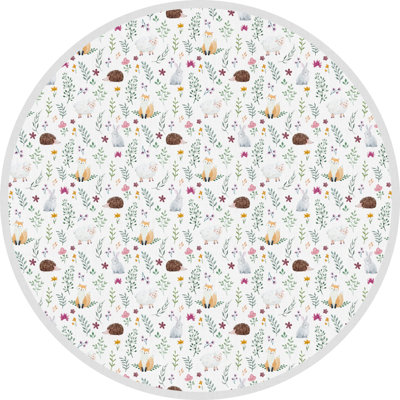 Roslind Vinyl Machine Printed Area Rug