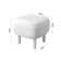 Kamar 41cm Wide Square Solid Colour Footstool Ottoman