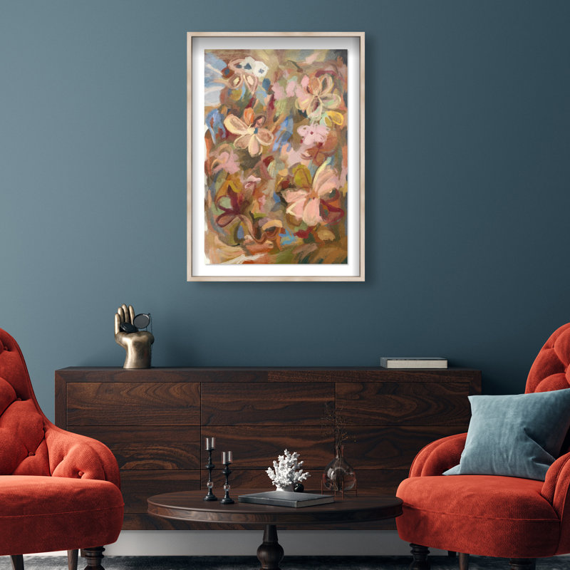 Moving Eden II Print by Oliver Gal, 31.5"H x 21.5"W, Natural Oak Shadowbox
