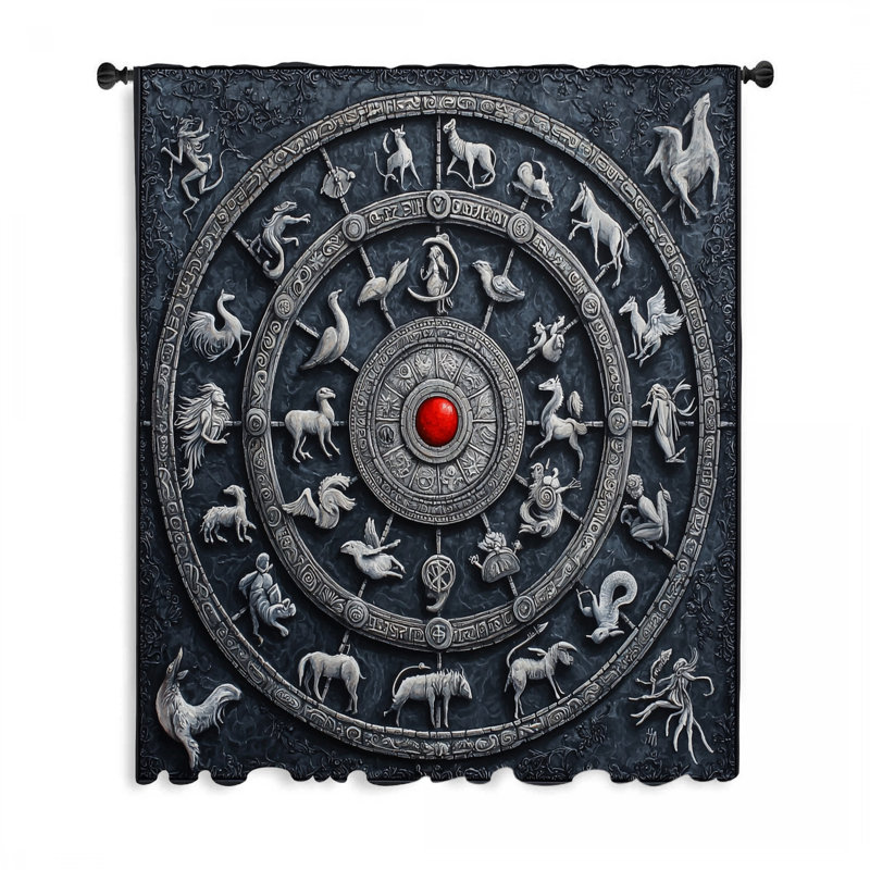 Zodiac, rideaux transparents et occultant - 1 panneau, L 50 po x L 96 po