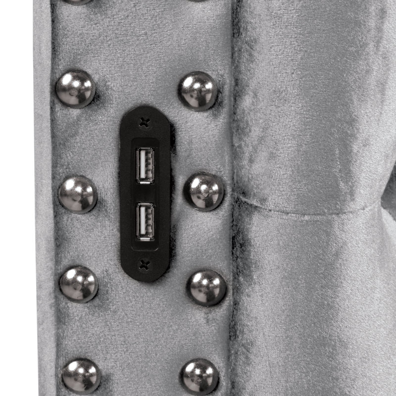 Ensemble de chambre avec lit plateforme 3 pièces Dilbeck, Gris, Très grand
