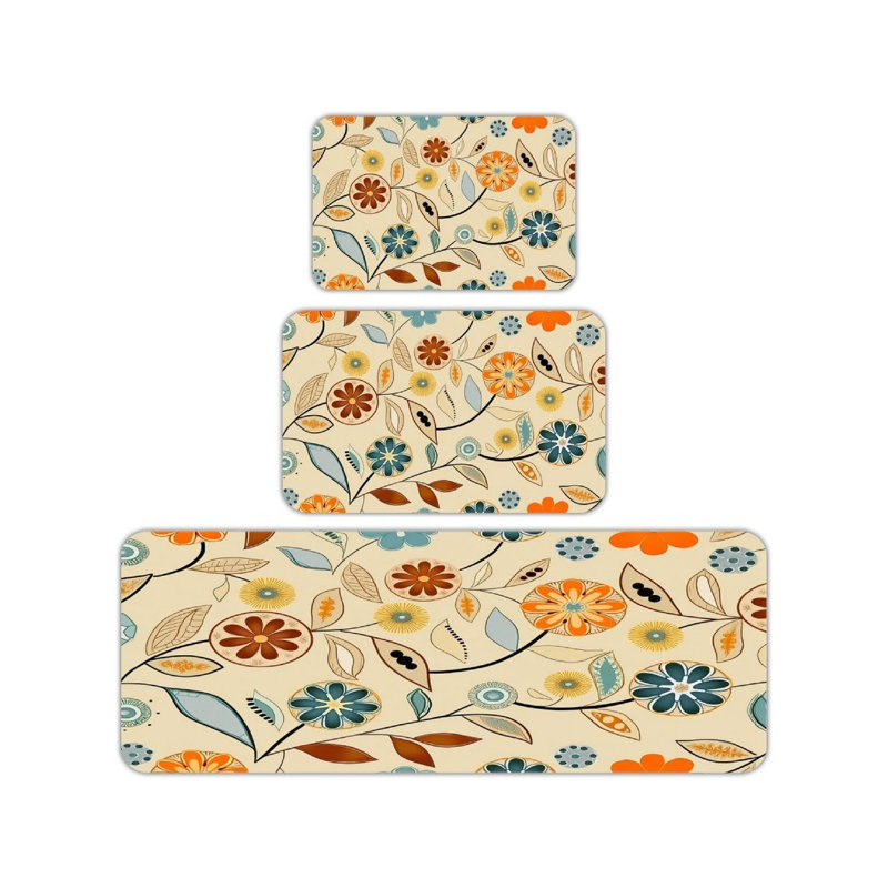 Tapis de cuisine abstrait Mid-Century Sage
