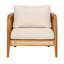 Chaise avec accoudoirs rembourrée pour l'extérieur