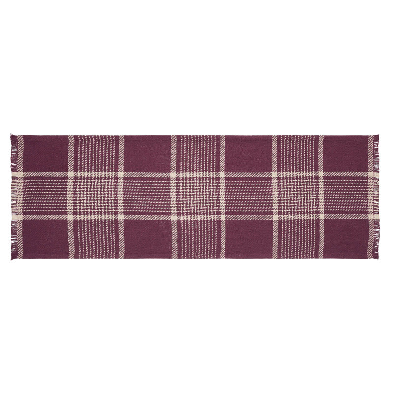Chemin de table rectangulaire en mélange de polyester 70% coton / 30% coton Vantha, L 36 po x P 12 po