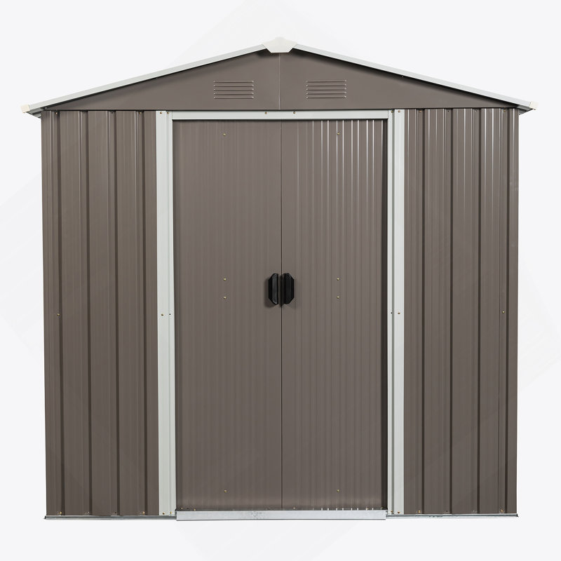 Remise de rangement extérieure en métal 6 pi x 5 pi Rysdyx56W