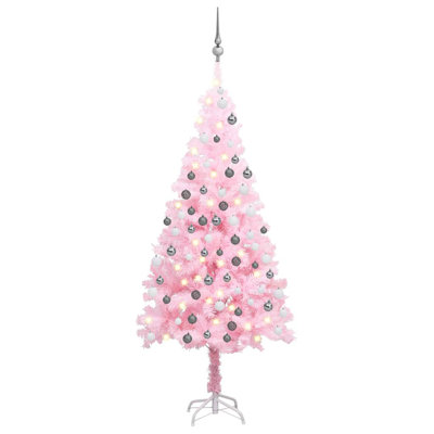 Arbre de Noël artificiel VidaXL avec lumières DEL et boule en PVC