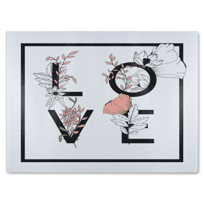 Love Glass Chopping Board