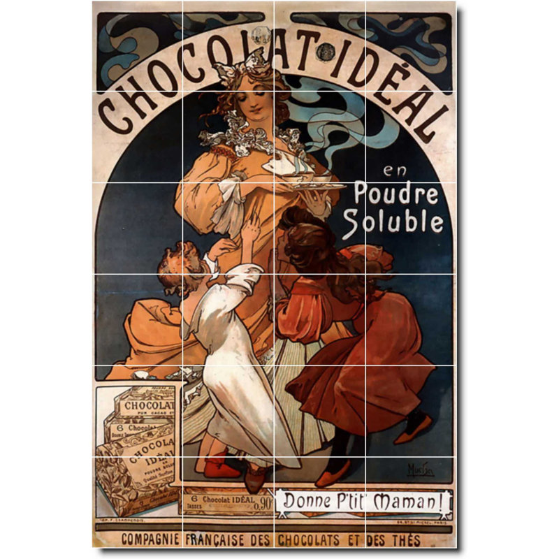 Carreau de céramique 48 po x 72 po 12 po x 12 po, Affiche d'art 06571