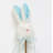 5" Easter Fluffy Bunny Head with Ears on 12" Stem, Set of 6