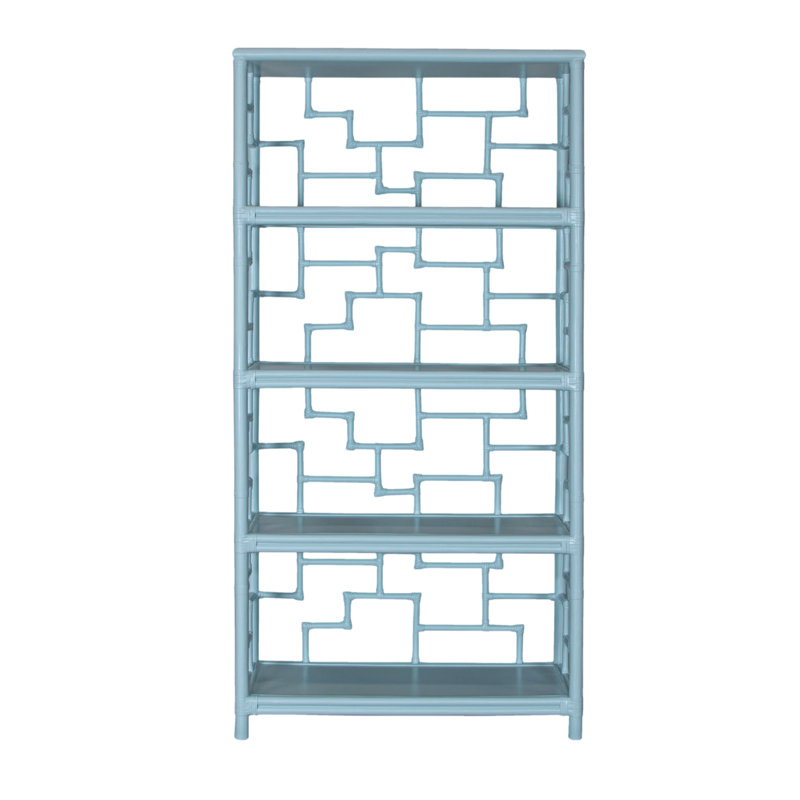 Tibet 72"H x 36"W Bookcase, Pool Blue