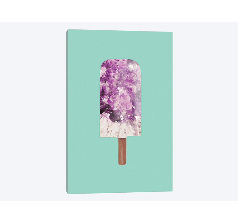 « améthyste popsicle », impression sur toile tendue, H 12 po x l 8 po x P 0,75 po, Pas de tapis, Toile tendue
