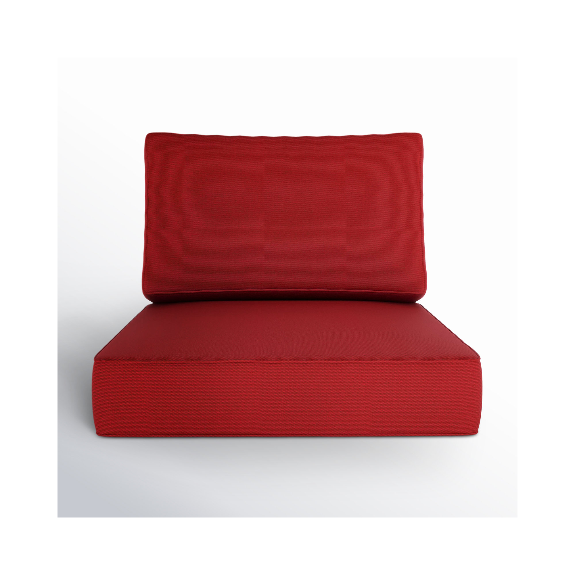 Outdoor Sunbrella Seat/Back Cushion, Canvas Jockey Red Sunbrella® Canvas
