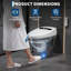 Toilette allongée intelligente Smart One, siège de bidet chauffant, chasse d'eau avec capteur de pied, séchoir à air chaud et télécommande