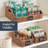  Hyacinth Angled Pantry Storage Baskets W/ Handles, Chalkboard & Marker (Set Of 3) - Chestnut-903066043