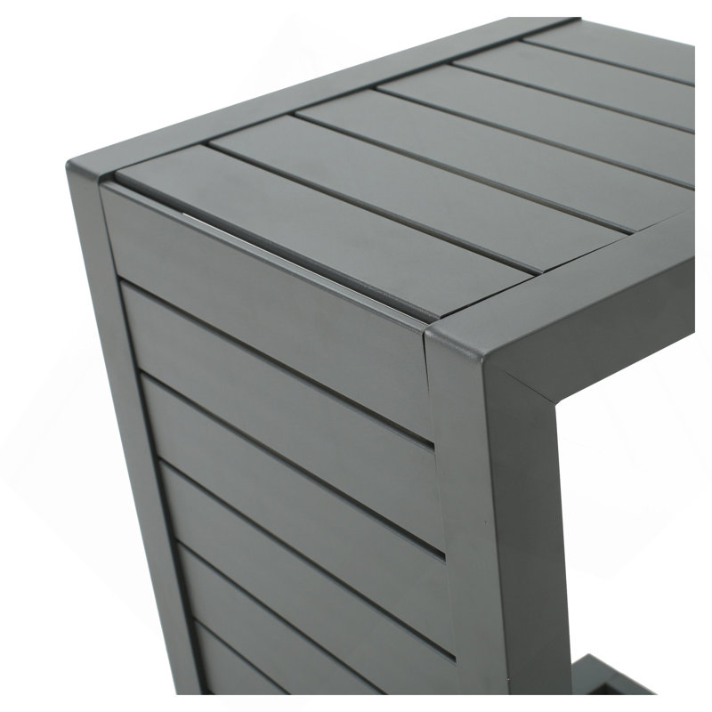 ALU C-SHAPED TABLE GREY, Gray