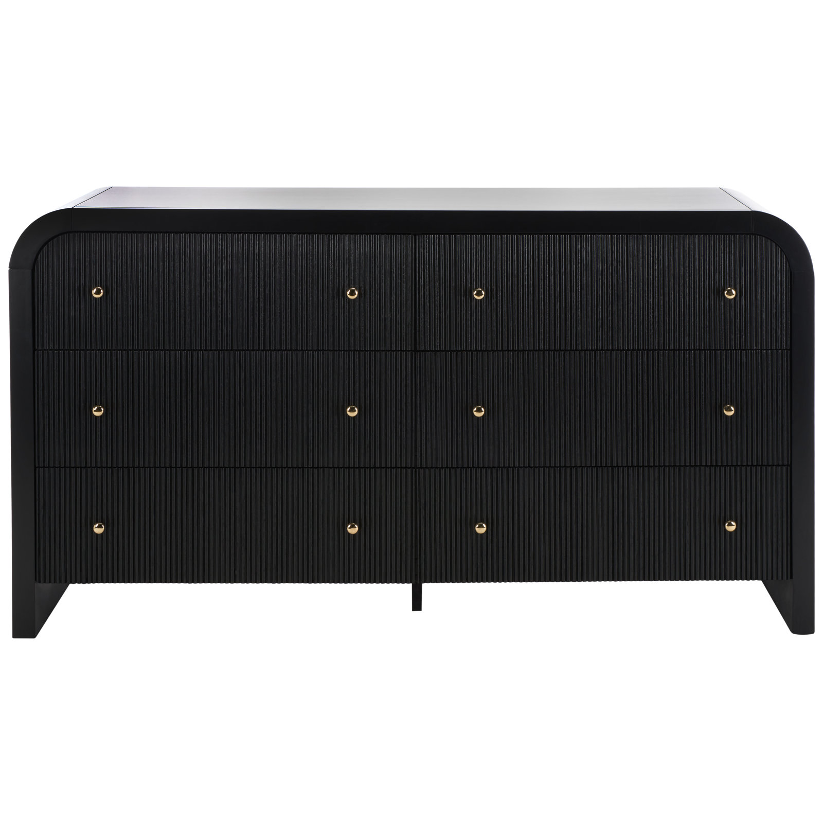 Liabella 6 Drawer 62" W Dresser, Black