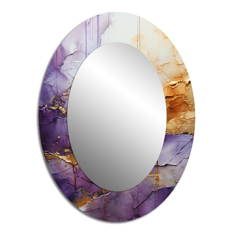 Miroir mural oval doré, 40 po x 30 po