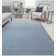 Callum Contemporary Banded Blue Area Rug