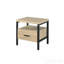 Table d'appoint, chêne Yawan et finition noire