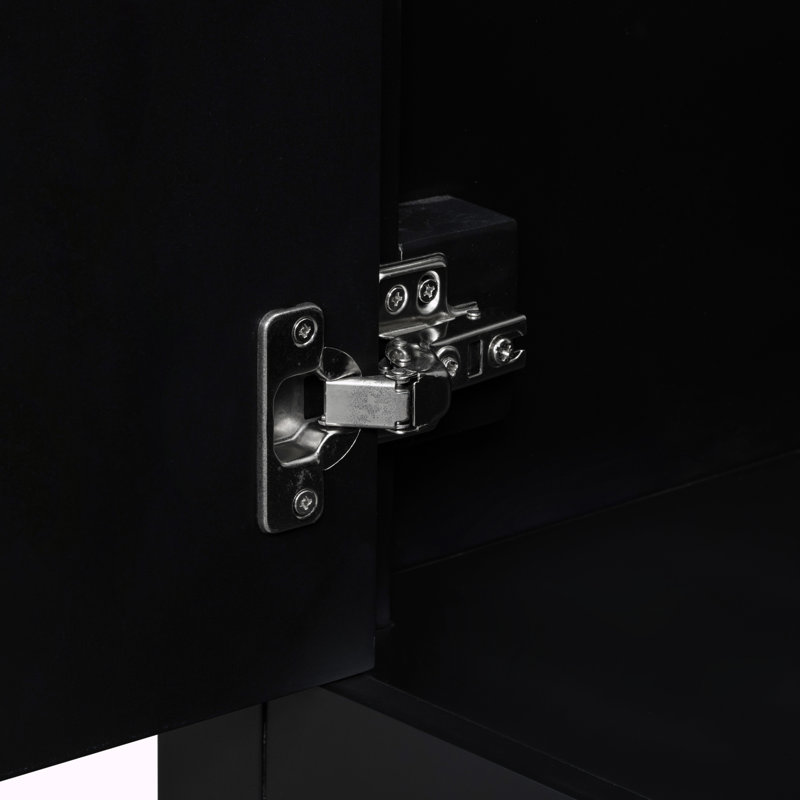35,5 base de meuble-lavabo simple seulement, Noir