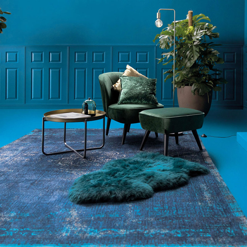 Blue Night Jacquard Recycled P.E.T Rug, Rectangle 280 x 390 cm