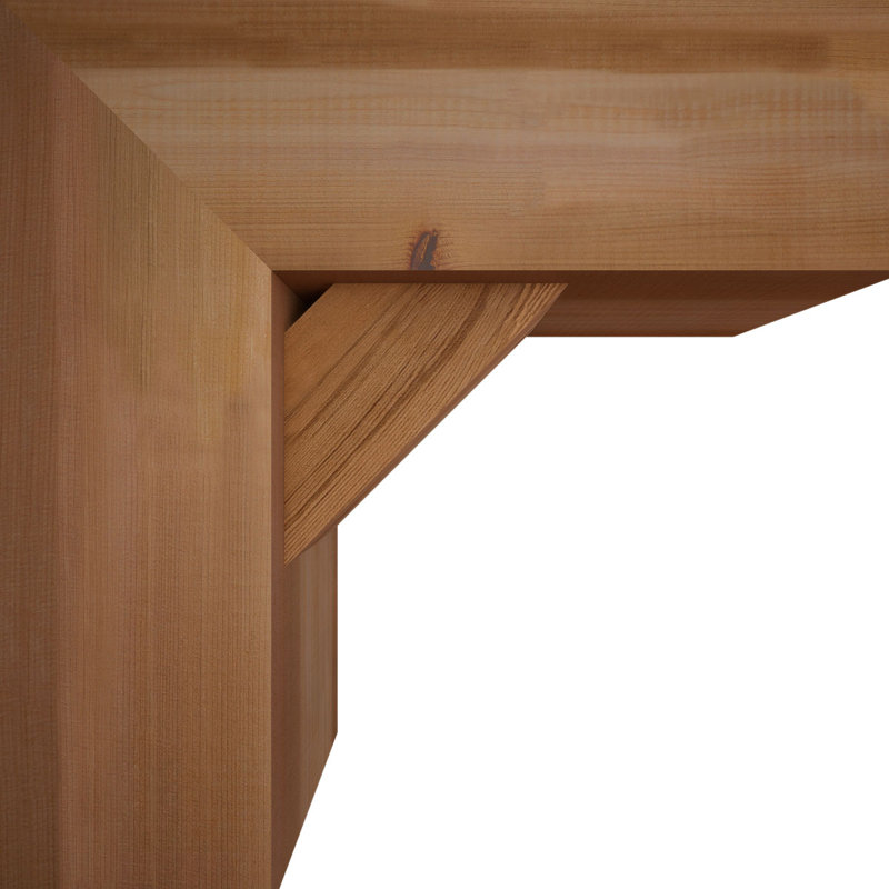 Traditional Block Bracket w/ Offset Brace, 18 x 18, 7 1/2"W Western Red Cedar (Smooth)