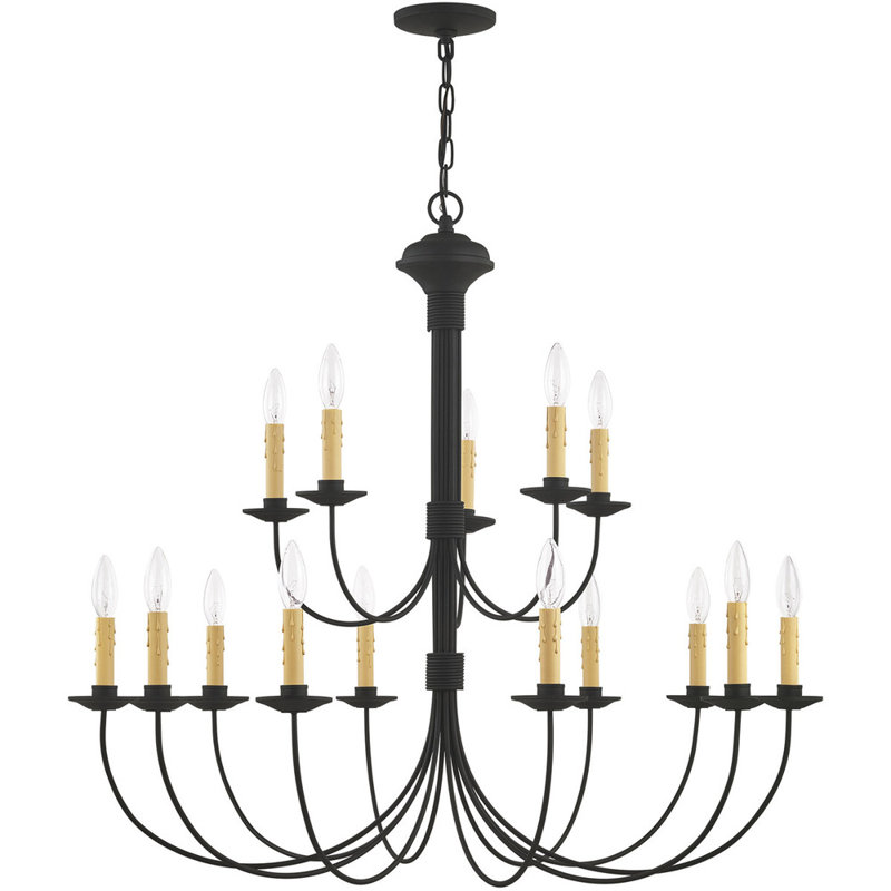 Analycia 15 - Light Dimmable Tiered Chandelier