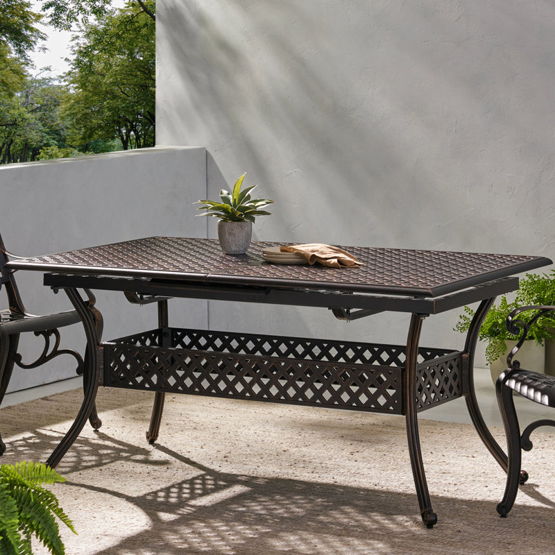 Table de patio extensible en fonte Cast