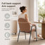 Chaise de salle à manger rembourrée avec accoudoirs avec structure en métal et dossier courbé rembourré pour la cuisine et la salle à manger-1557744523-1556137534