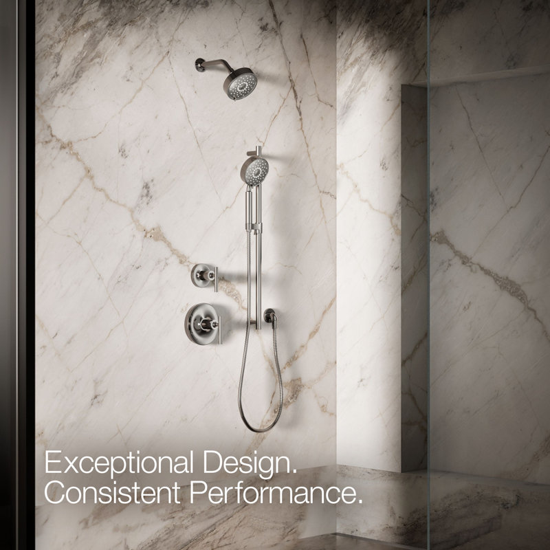 Kohler Purist Component Tempered Massage Handheld Shower Head with MasterClean Spray Nozzle, Vibrant Titanium