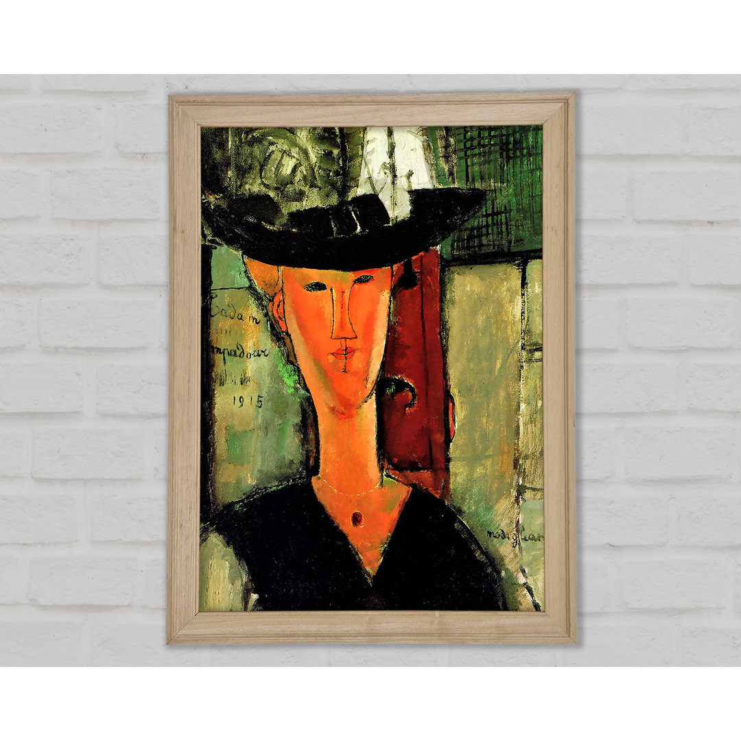 Madame Pompadour von Modigliani - Einzelne Bilderrahmen Kunstdrucke