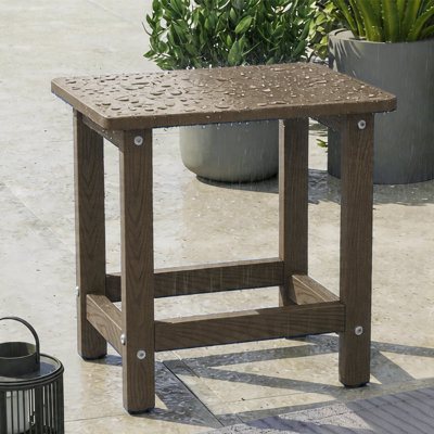 Table de bout de patio toutes saisons en poly Adirondack résistant aux intempéries et durable