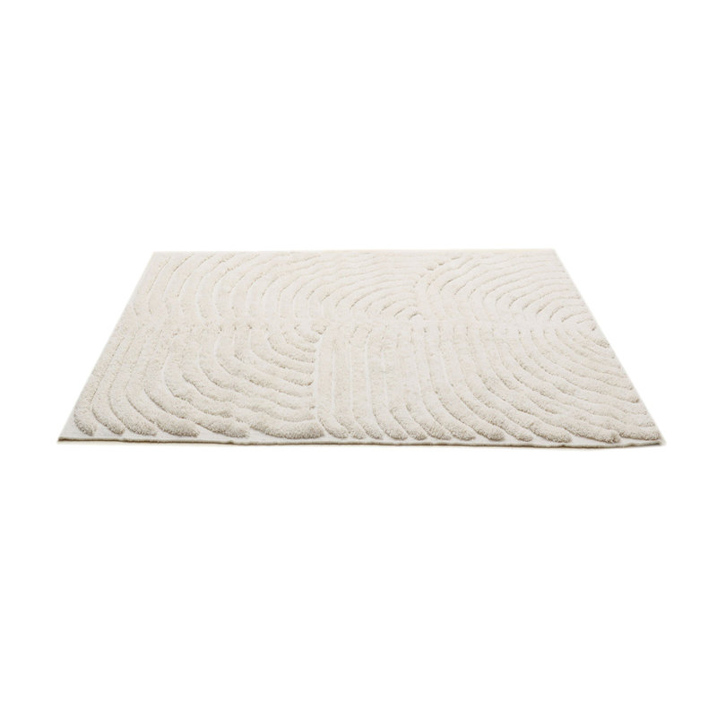 Palm No Pattern And Not Solid Color Area Rug in Ivory, Rectangle 8' x 10'