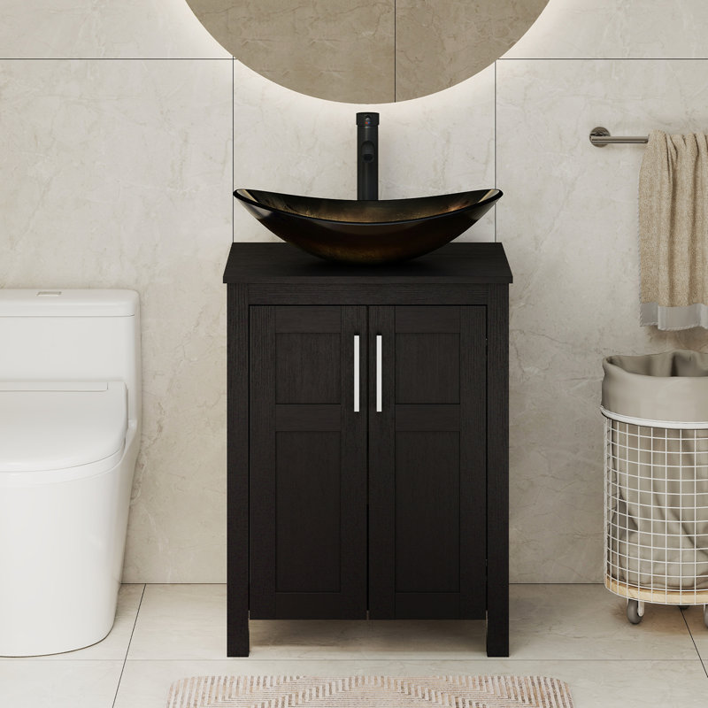 Meuble-lavabo 24 po avec lavabo Warde, Black