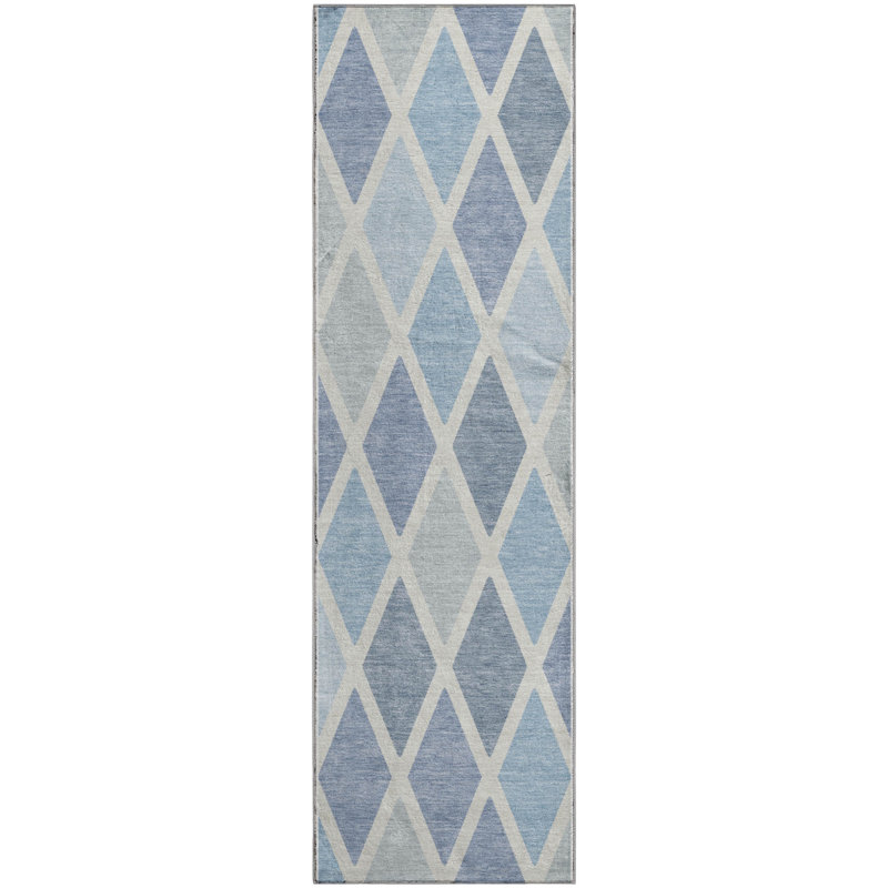 Premium Machine Washable Prisco Sky Rug, Runner 2'3" x 7'6"