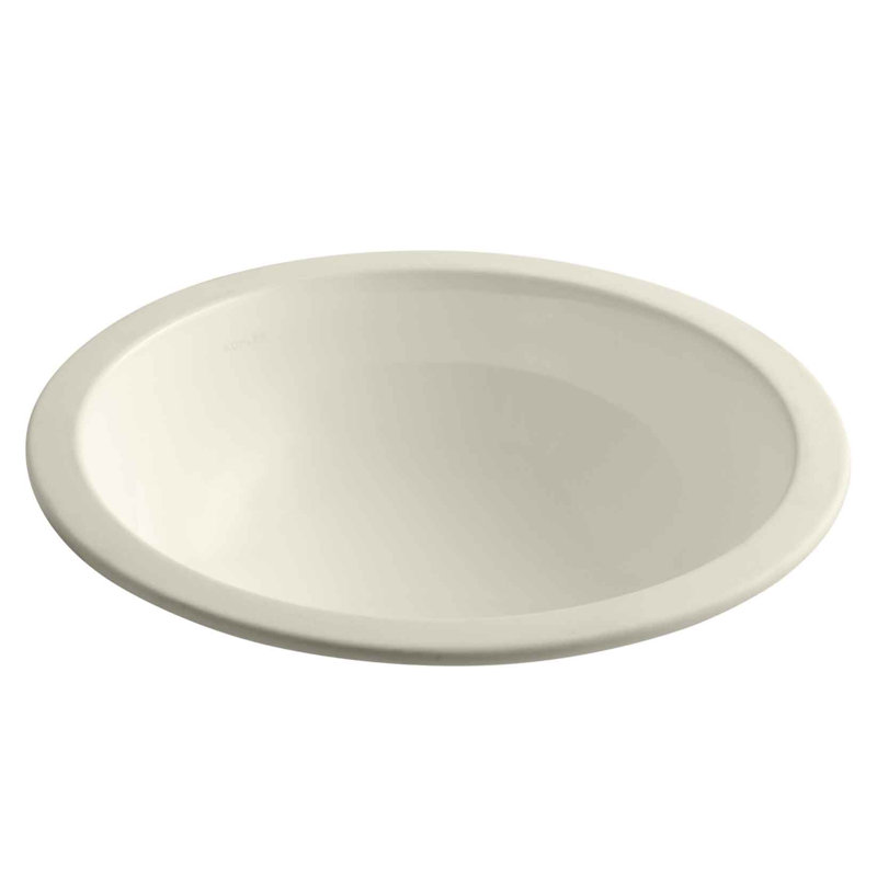 KOHLER Camber, ARTIST EDITIONS Round Undermount Bathroom Sink, Almond