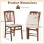 48cm H Solid Wood Folding Side Chair in Brown