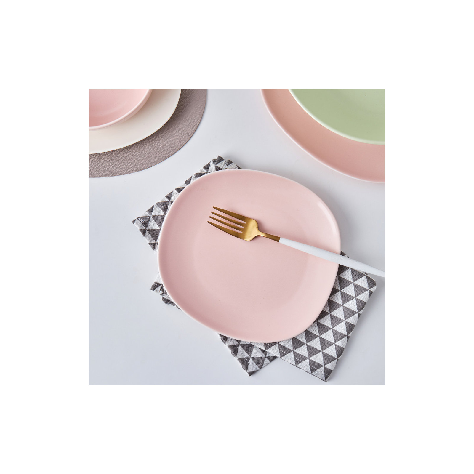 Stone Lain Delilah Salad Plate Set Porcelain, Blush