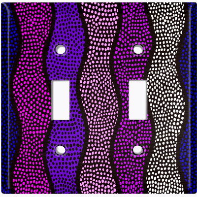 Patterned 2 - Gang Toggle Light Switch Standard Wall Plate