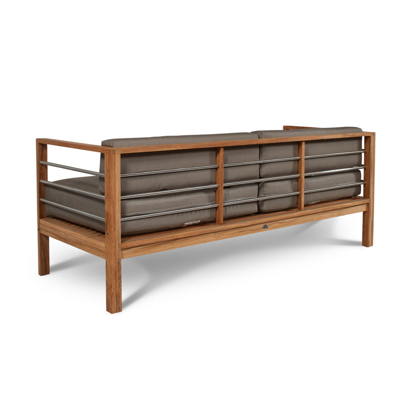 Soho Patio Sofa with Sunbrella Cushions, Canvas Charcoal Sunbrella® Canvas