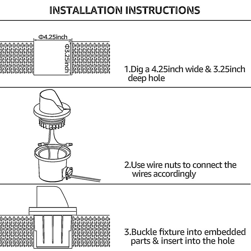 LED In-Ground Well Lights, 6W Low Voltage Shielded Landscape Lighting, 3000K Warm White
