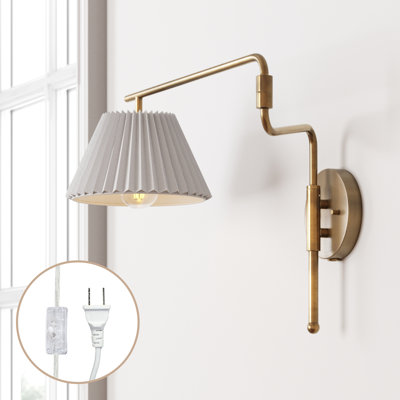 Steel Plug-in Swing Arm Sconce
